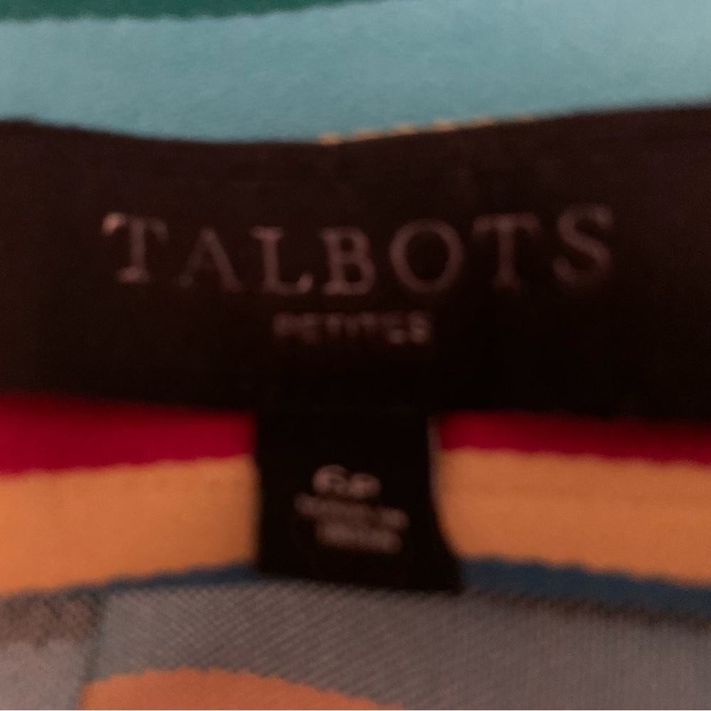 Talbot’s multi-colored mini skirt.  Just the right summer skirt for a cruise!